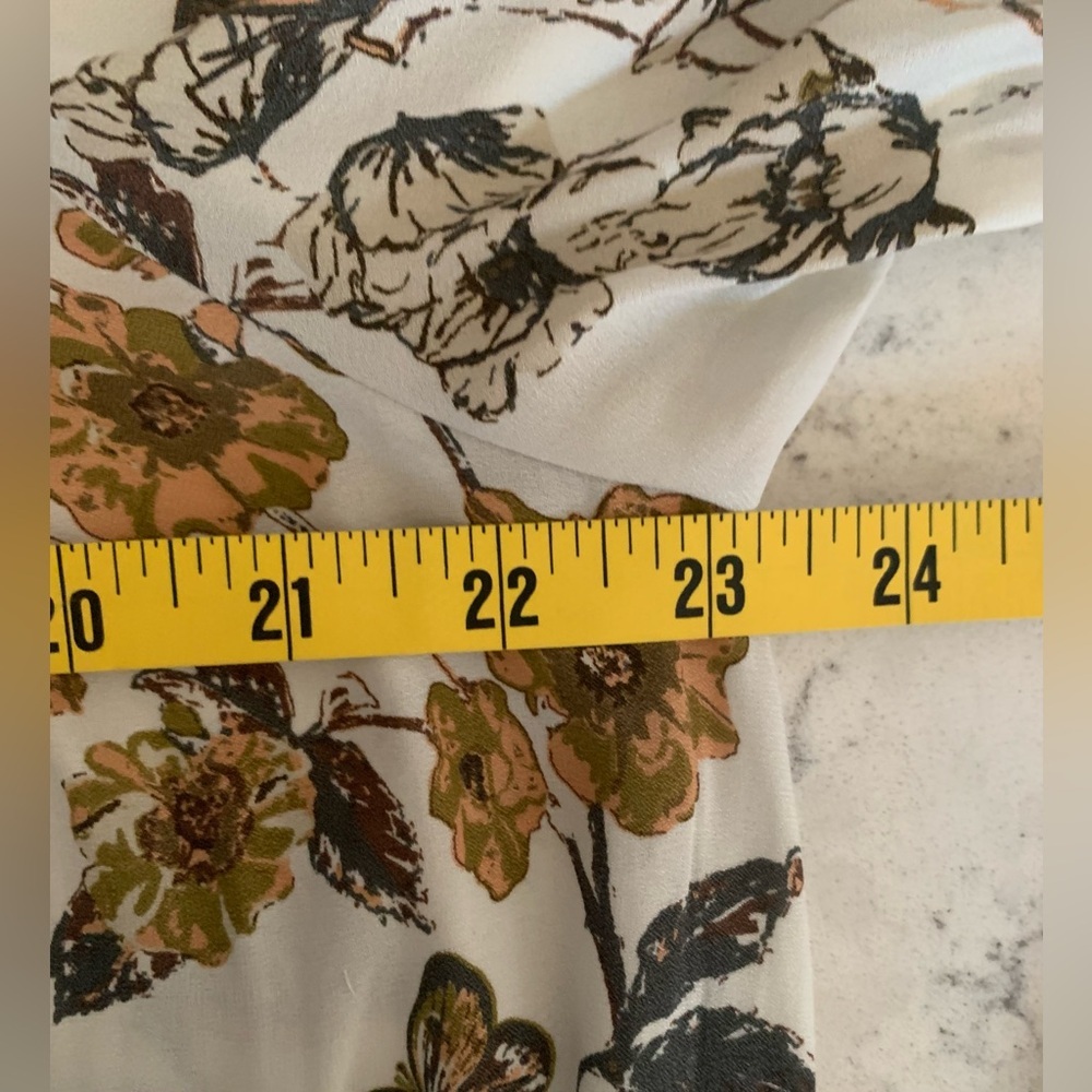 Free People Pebble Crepe So Fine Smocked Tunic Top in Ivory Combo - Small - Picture 12 of 13